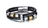 Handmade Leather Weaved Man Bracelets - sparklingselections