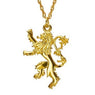 Gold Lion Badge Pendant Necklace