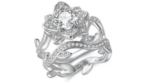 Sterling Silver Cubic Zirconia Wedding Ring - sparklingselections