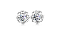 Silver Fashion Flower  Earrings For Woman - sparklingselections
