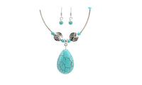 Sliver Plated Water Drop Shaped  Jewelry Set - sparklingselections