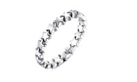Stylish Star Shape Cubic Zirconia Silver Rings For Ladies - sparklingselections