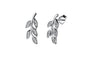 Cubic Zirconia Leaf Stud Earrings for Women