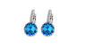 Sterling Silver Austrian Crystal Hoop Earrings