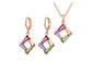 Colorful Zircon Necklace&Earrings for Women