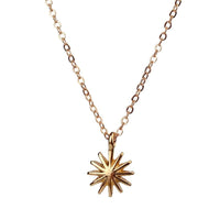 Fashion Simple Round Sun Flower Pendant Necklace - sparklingselections