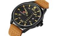 Leather Army Military Wrist Watch - sparklingselections