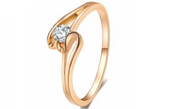 Gold-Color Round Zirconia Ring for Women - sparklingselections