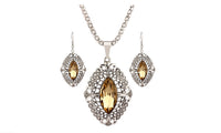 Geometric Crystal Wedding Bridal Jewelry Sets - sparklingselections