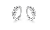 Woven Flowers Shape Hoop Earrings - sparklingselections