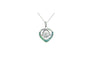 Heart Dancing Topaz Pendant Necklaces for Women