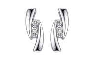 White Crystal Sterling Silver Beautiful Earrings For Girls - sparklingselections