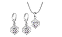 Fashion Lattice Cube Jewelry Sets for Women - sparklingselections