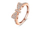 Rose Gold Color Lovely Bow Rings