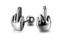 Stainless Steel Erect Middle Finger Ear Stud Earrings For Women