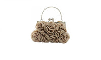 Women Satin Rose Pure Color Handbag - sparklingselections