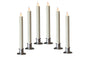 Flameless Battery Powered Ivory Wax Taper Candles