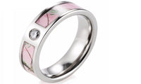 Pink Camo Engagement Wedding Ring - sparklingselections