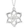 Fashion Flower Silver Color Pendant Necklace For Women