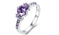 White Purple Color Rings For Women - sparklingselections