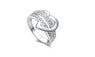 Silver-Color Heart Love Ring For Women