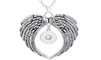 Metal Snap Button Wings Pendant Necklace - sparklingselections