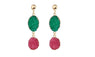 Handmade Resin Stone Earnings For Women's Fashion Square Candy Color Stud Earrings