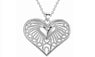 Silver Heart Pendant Necklace For Women