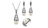 Silver Color Pearl Jewelry Sets For Women