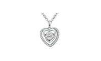 Love Heart Dancing Pendant Necklace for Women - sparklingselections