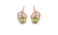 Green Color Crystal Stone Stud Earrings for Women - sparklingselections