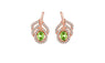 Green Color Crystal Stone Stud Earrings for Women