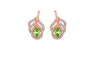 Green Color Crystal Stone Stud Earrings for Women