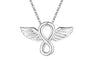 Silver Plated Angel Wings Pendant Necklace