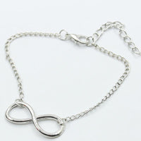 Infinity Shape Link Chain Cuff Bracelet Bangles - sparklingselections