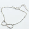 Infinity Shape Link Chain Cuff Bracelet Bangles