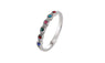 Silver Plated Fashion Multicolor Crystal Rings For Women