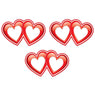3 Piece Hearts Photo Fun Frames, 15" x 24.75", Red/White Valentine Day