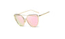 Metal Reflective Mirror Sun Glasses For Women