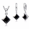 Elegant Black Crystal Necklace Set