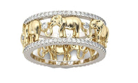 Elephant Romantic Zircon Ring For Man/Woman - sparklingselections