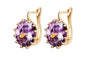 Flower Colorful Crystal Stud Earrings
