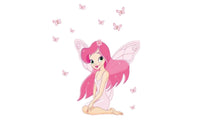 Angel Girl Butterfly Vinyl Wall Stickers For Kids - sparklingselections