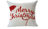 Christmas Linen Square Throw Flax Pillow Case