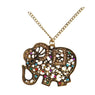 New Bohemian Red Crystal Elephant Pendants Necklaces Fashion Animal Wedding Casual Necklace Jewelry