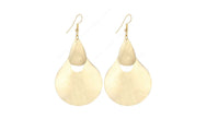 Gold Plated Dangle Big Shape Long Earrings For Women - sparklingselections