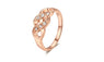 Wave Shape Rose Gold Color Wedding Ring