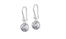 Sterling Silver Hollow Drop Earrings For Women