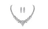 Silver color Crystal Bridal Jewelry Sets