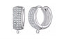Rhinestone Sterling Silver Hoop Earring For Women